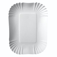 250 Paper Dishes "pure" square 13cm x 17.5cm white