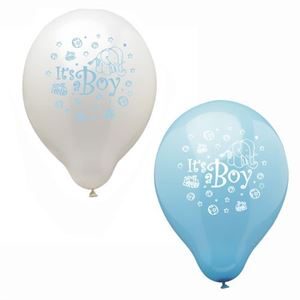 19345_12 blue and white its a boy balloons 25cm