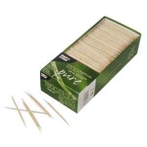 1800 Wood toothpicks, round 6.8 cm