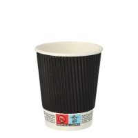 25 Paper cups "To Go" 0.2 l Ripple Wall