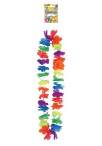 Multicoloured hawaiian lei 100cm