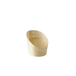 50 Snack cups, wood "pure" Ø 5,5 cm · 6,5 cm