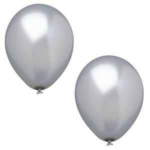 18969_10 Silver Balloons 25cm
