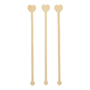 100 Cocktail sticks, bamboo "pure" 20 cm "Heart"