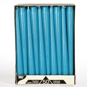 81764_50 Turquoise Taper Candles