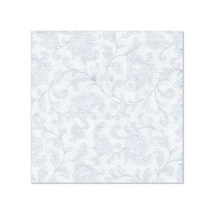 20 Napkins "ROYAL" 1/4 fold 25x25cm white "Ornaments"