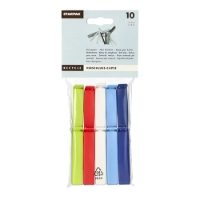 10 Closing-clips, PP colours assorted