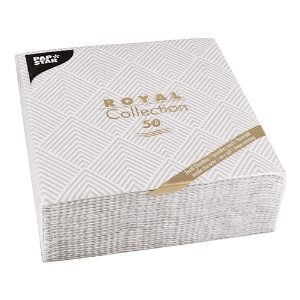 50 Napkins "ROYAL Collection" 40x40cm grey "Elegance"