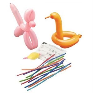 19339_30 modelling balloons 115cm assorted colours with pump and assemby instructions