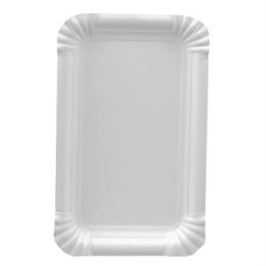 81196_25 rectangular paper plates 10 x 16cm white