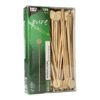 100 Cocktail sticks, bamboo "pure" 18 cm "Coin"