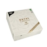 50 Napkins "ROYAL" 40x40cm white "New Mediterran"