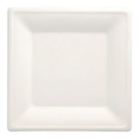 12 Square white plates 26x26cm