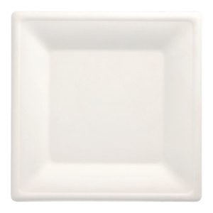 12 Square white plates 26x26cm