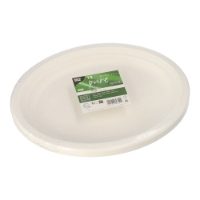 12 Oval sugar cane plates 32x25.5cm